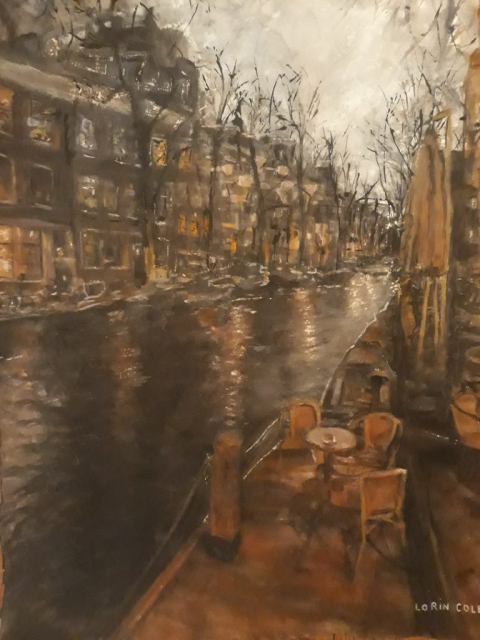 After the Rain in Amsterdam – Watercolor, 22×30