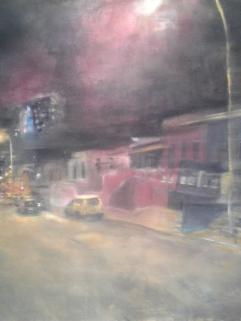 Bright Light Johannesburg Night – Watercolor, 22×30