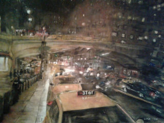 Bright Lights Over Grand Central – Watercolor, 22×30