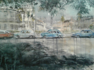 Cruzin through Cuba – Watercolor, 22×30