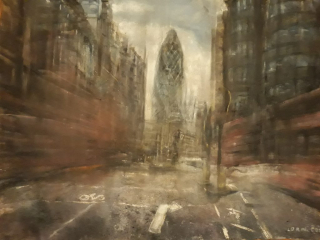 London Showers – Watercolor 22×30
