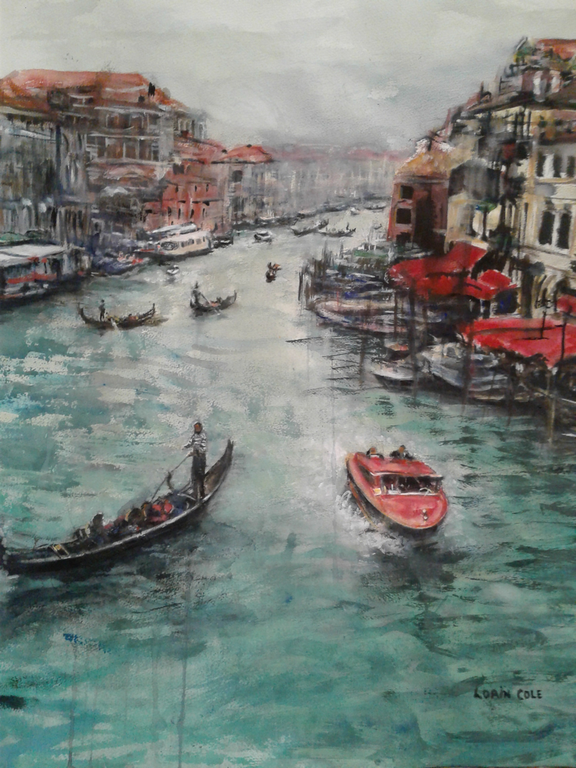 Mist Over Venice – Watercolor, 22×30
