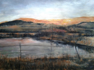 Pond of Splendor in Bolder Montana – Watercolor, 22×30