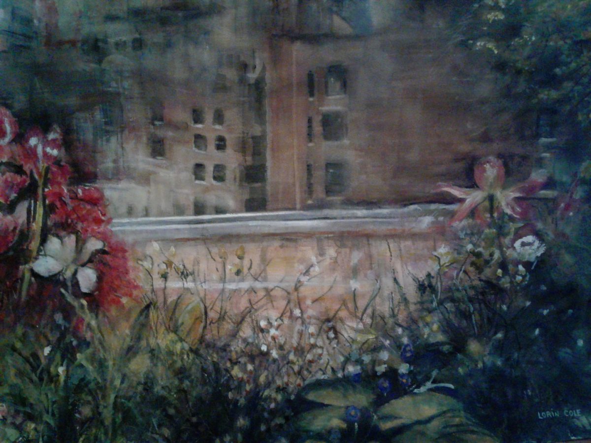 Rooftop Garden – Watercolor, 22×30