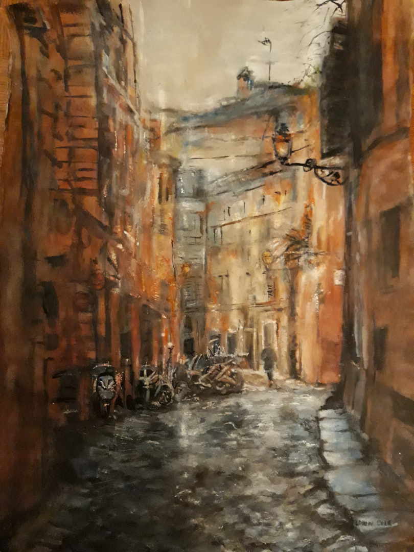 Vienna Sunset – Watercolor and Gouache